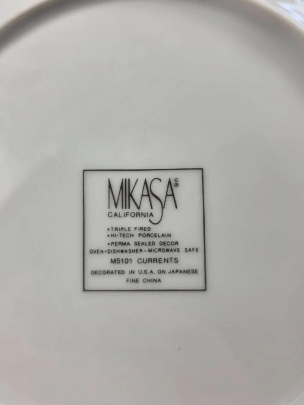TWO Mikasa Currents (California Line) Salad Plates Multicolor Rims